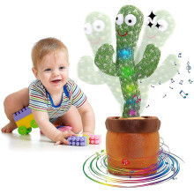 Dancing Cactus Toy,Talking Repeat Singing Sunny Cactus Toy(120 Songs)