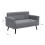 Living And Home (Grey) Contemporary Upholstered Sofa with 2 Pillows 4