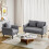 Living And Home (Grey) Contemporary Upholstered Sofa with 2 Pillows 6