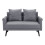 Living And Home (Grey) Contemporary Upholstered Sofa with 2 Pillows 2