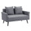Living And Home (Grey) Contemporary Upholstered Sofa with 2 Pillows 1