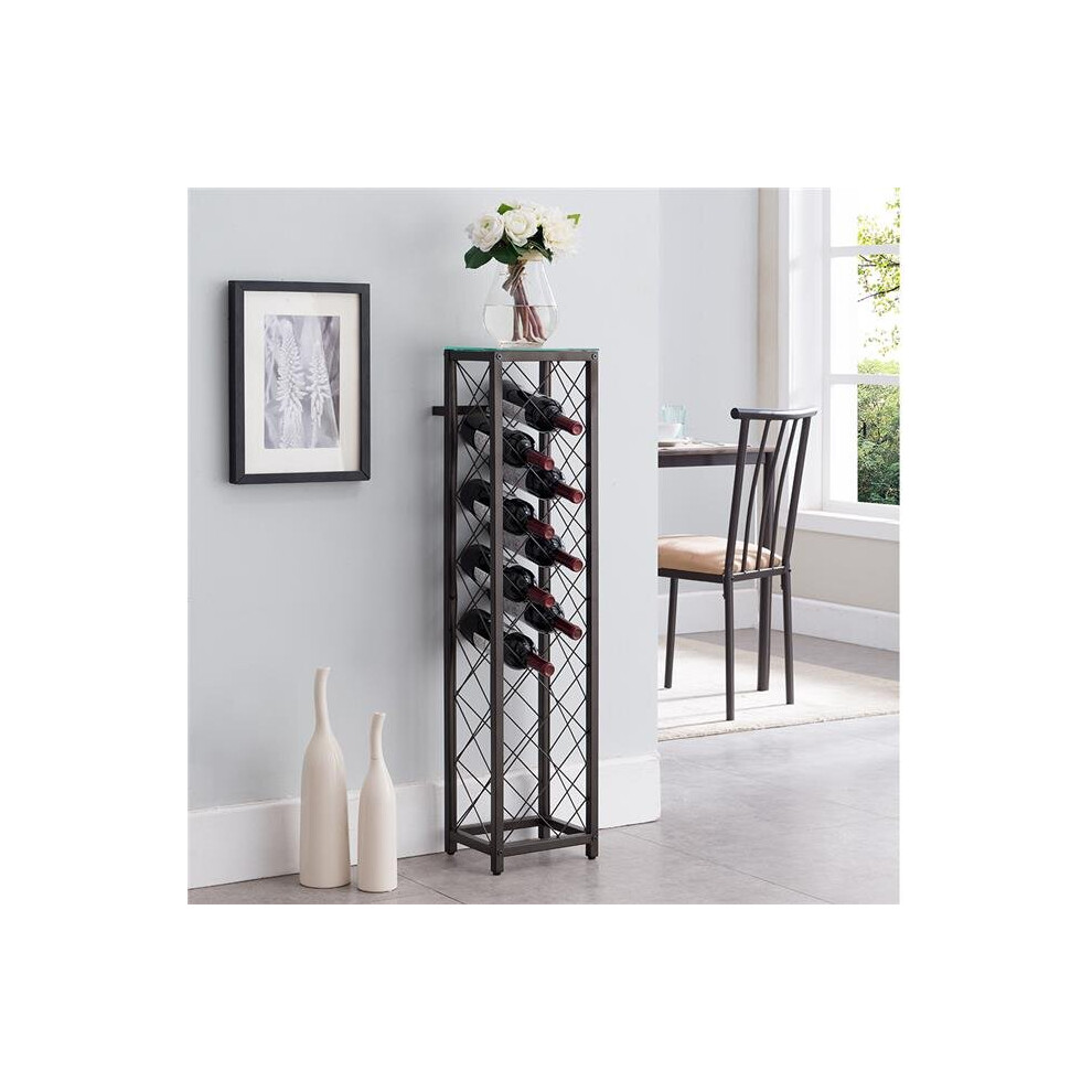Narenda Metal Wine Rack - Pewter, 42 x 10 x 10 in.-image-OPC-PB7MKX5-NEW