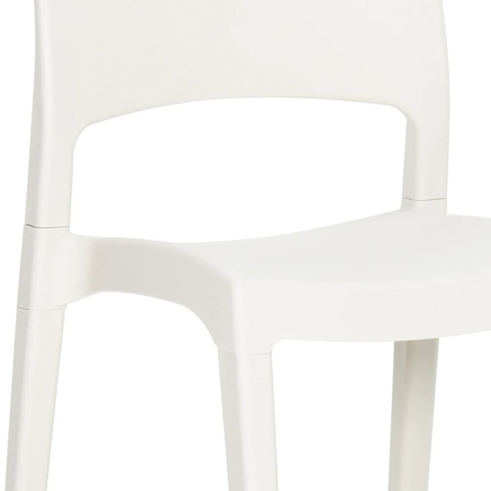 vidaXL 2x Garden Chairs White Polypropylene Patio Camping Outdoor Picnic Chair