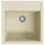 VidaXL vidaXL Granite Kitchen Sink Single Basin Beige Basket Strainer Basin Bowl 1