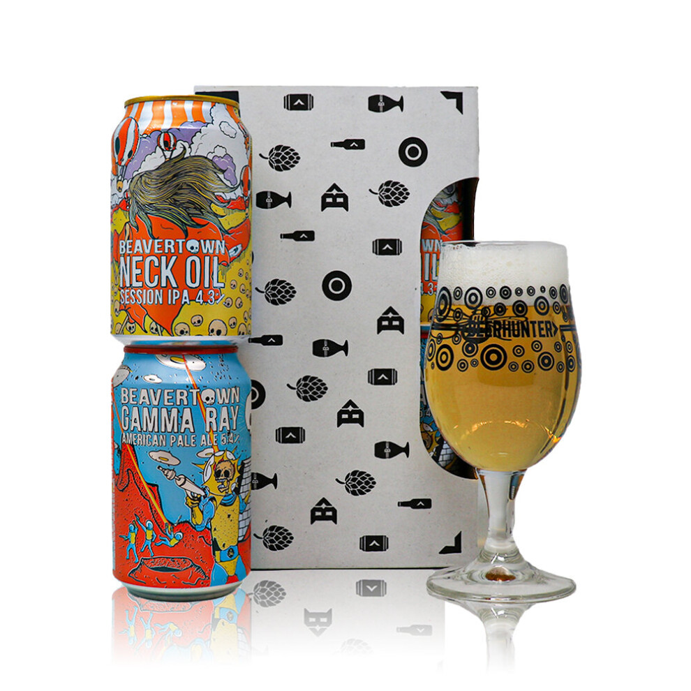 Beavertown British Craft Beer 2 Can Gift Set with Glass (330ml Cans) 