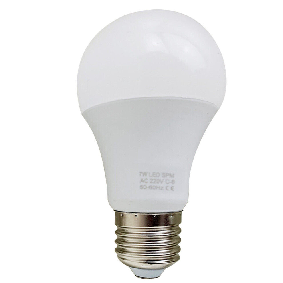 (Energy Saving Screw Cap Fitting - 6000k Cool White) 7W E27 GLS LED Light Bulb - Edison Screw Cap