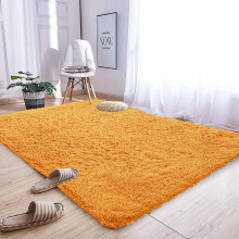 (200 cm x 290 cm (6ft 7" x 9ft 6")-_Extra Large Area Rugs, Yellow) Non Slip Shaggy Large Rugs Living Room Bedroom Carpets Area Rug