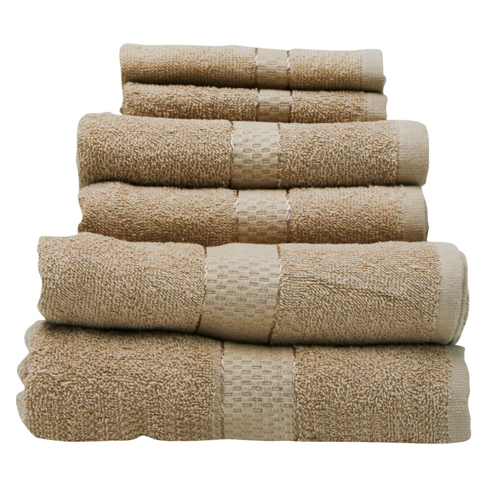 Premier Housewares Thread and Loom 6pc Warm Sand Towel Set