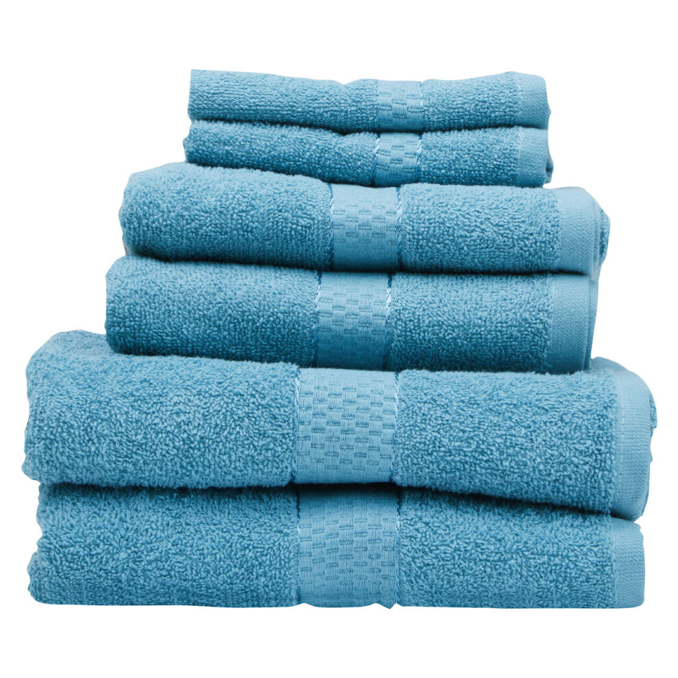 Premier Housewares Thread and Loom 6pc Dusty Turquoise Towel Set