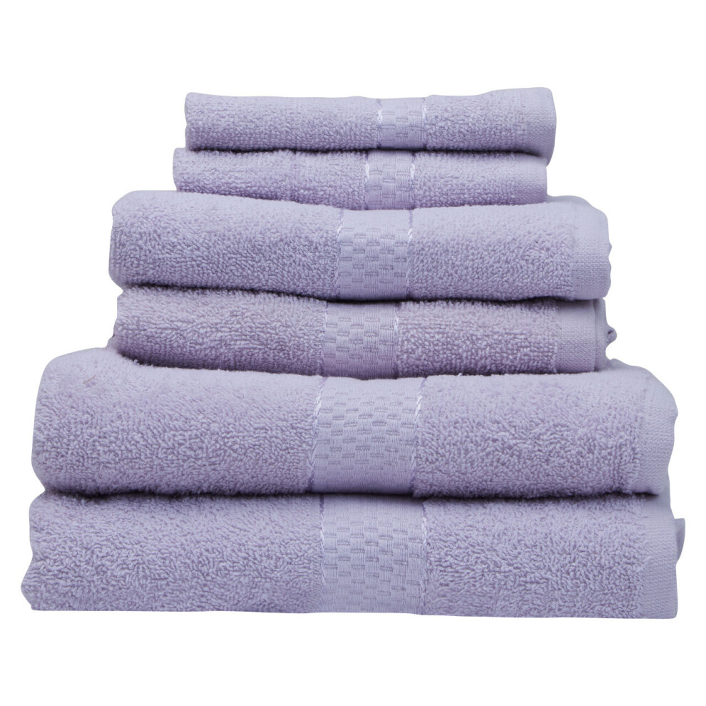 Premier Housewares Thread and Loom 6pc Lilac Towel Set