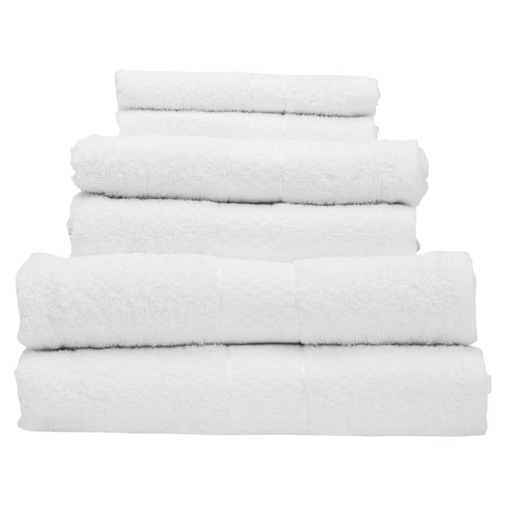 Premier Housewares Thread and Loom 6pc White Towel Set