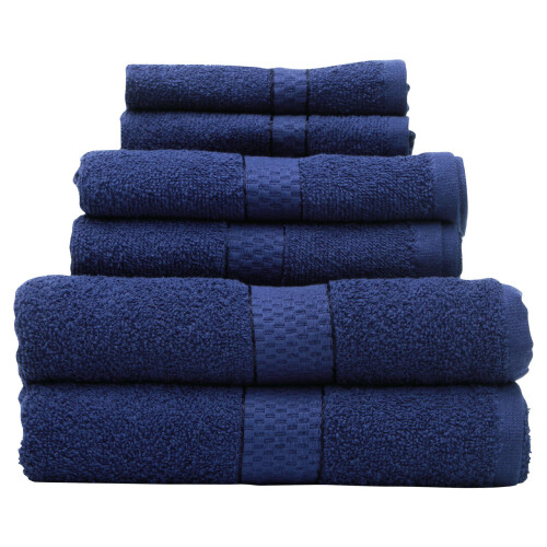 Premier Housewares Premier Housewares Thread and Loom 6pc Navy Blue Towel Set