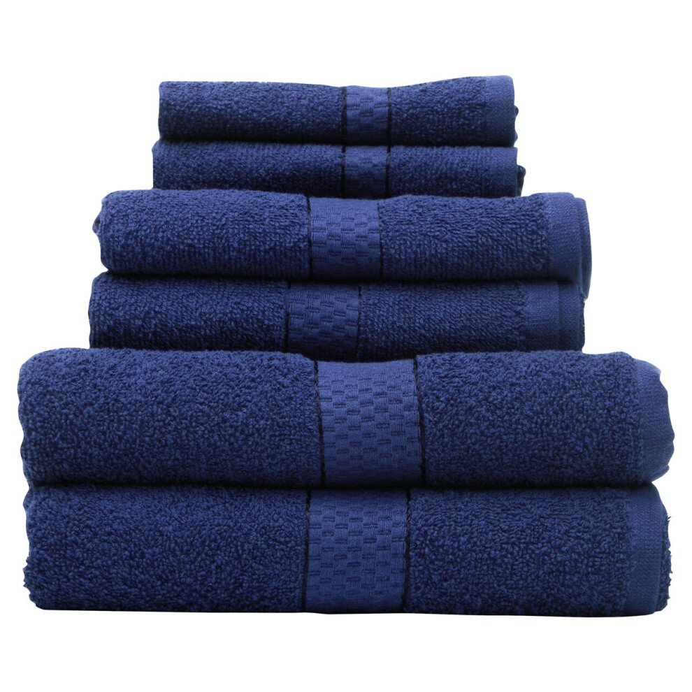 Premier Housewares Thread and Loom 6pc Navy Blue Towel Set