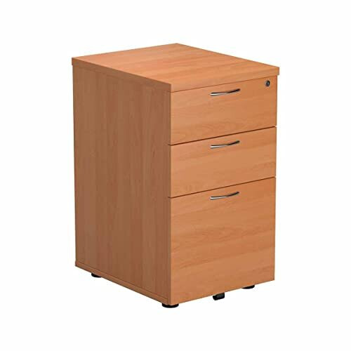 TC Office 3 Drawer Under Desk Pedestal - Color: Beech