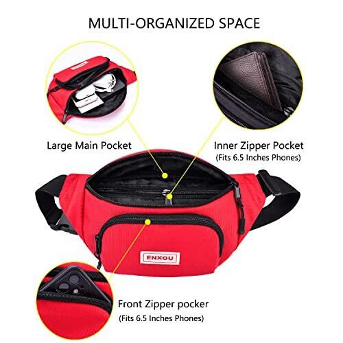 Multi pocket bum outlet bag