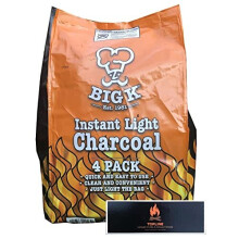 Instant Light Lumpwood Charcoal Bags - 4x1kg BBQ Coals Instant Bags are easy to use, just light the individual bag. Take the stress out of your home