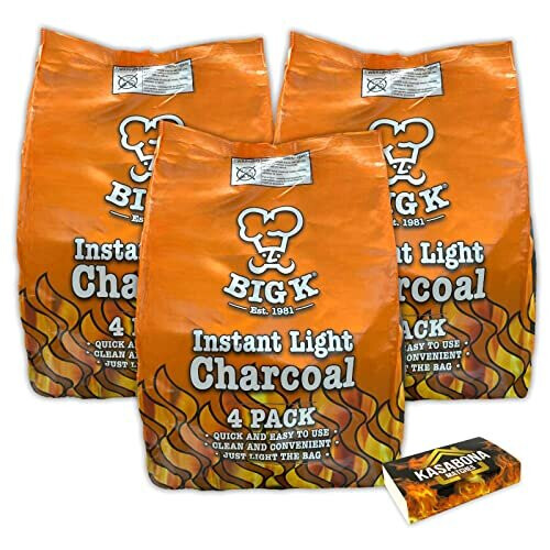 Big K Instant Light Lumpwood Charcoal Instant Lighting BBQ Barbeques