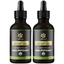 Billion Pets - Hemp Oil for Dogs Cats - Made In USA - Max Potency - Calming Drops For Dogs - Omega 3, 6, 9
