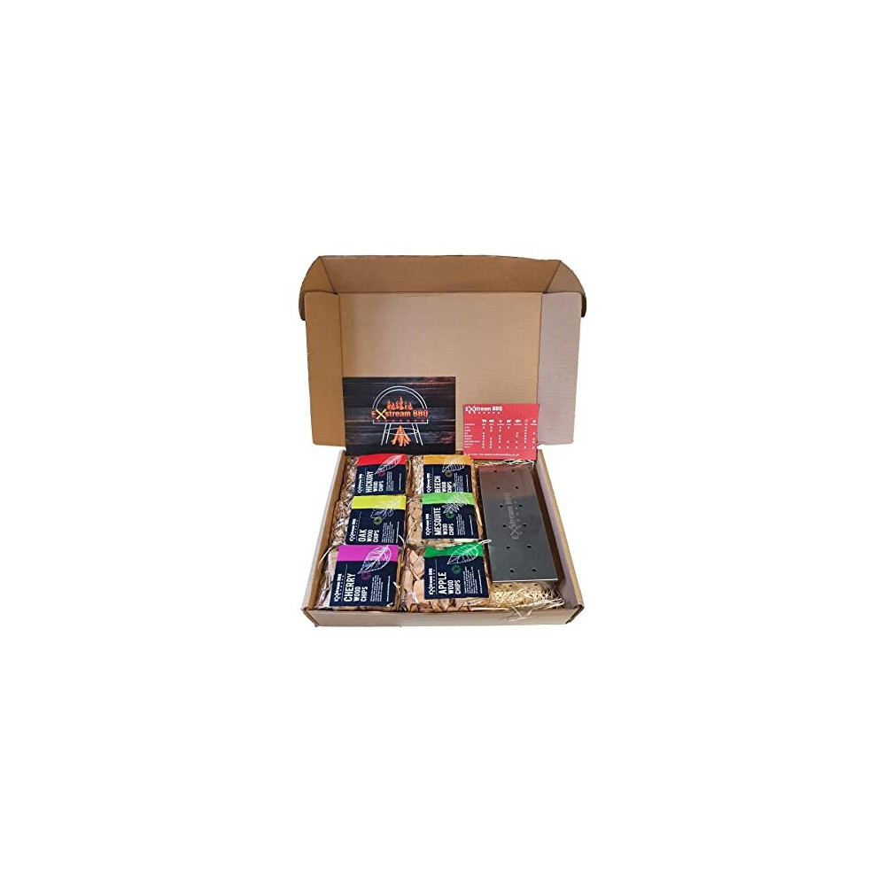 Exstream BBQ Wood Chip Selection Box - Apple, Cherry, Beech, Mesquite, Oak, Hickory