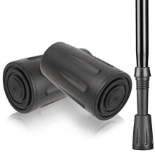 2Pcs Walking Stick Rubber Tips, Walking Poles Rubber Tips Ferrulesï¼Trekking Pole Tip Protector 11mm Replacement Feet Rubber Ends Caps for Hiking