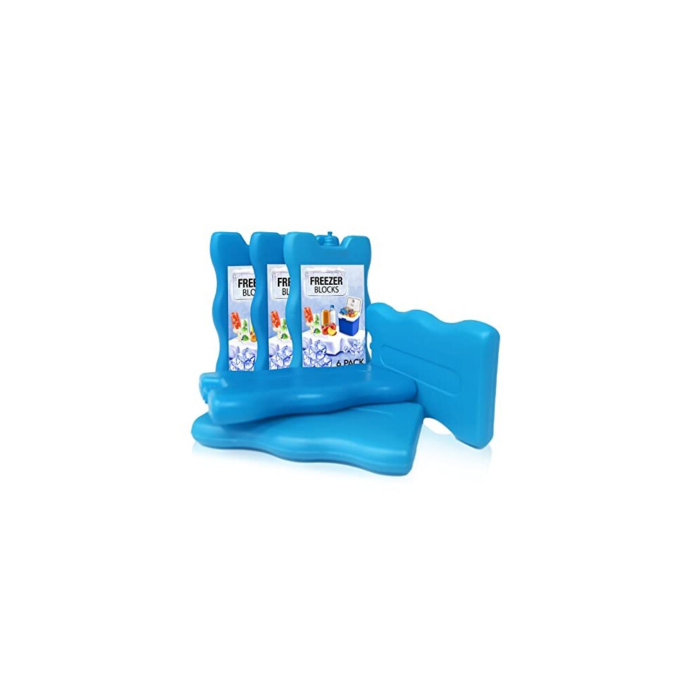 K-ONE Freezer Blocks, Freeze Boards, Ice Packs Reusable, Keep Foods & drinks cooler Suitable for Picnics, Cooler bags and Cool Boxes Pack of 6