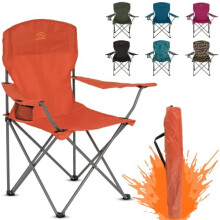 Highlander Folding Garden Camping Chair - Lightweight 2.2kg - Durable Steel Frame Holding x45 Times it's Mass! Enjoy Foldable Camp Chairs while