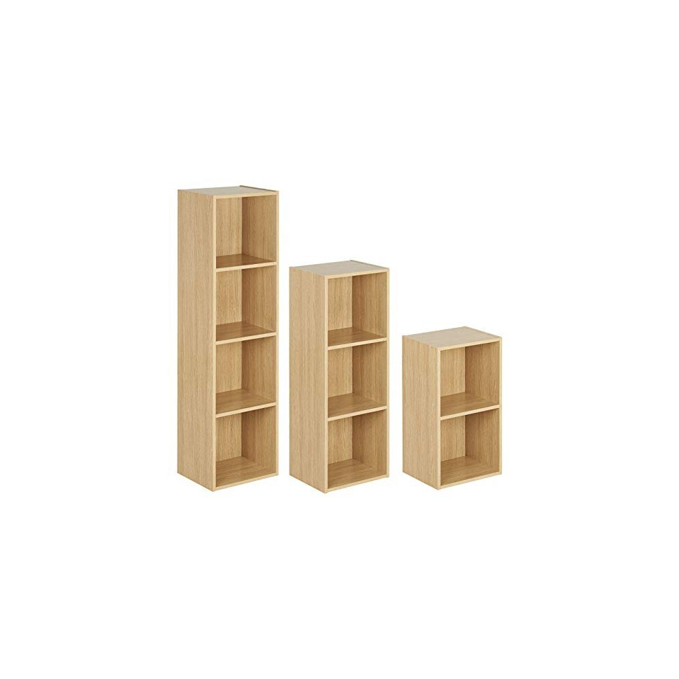 Hartleys Wooden Oak Effect Cube Storage Unit - Choice of Size