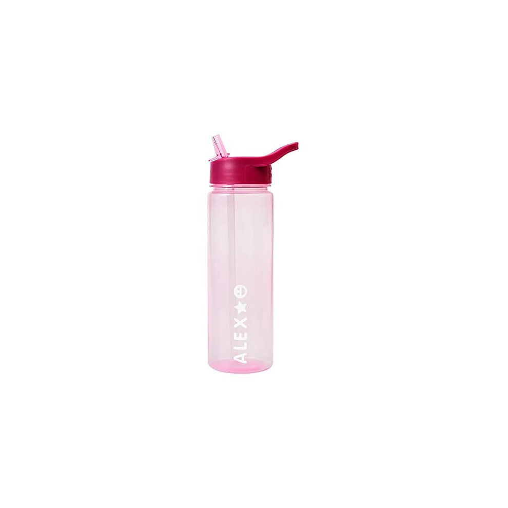 Personalised A-Z Sticker Water Bottle with Straw 600ml Ã¢ Official Merchandise by Polar Gear Ã¢ Kids Reusable Non Spill BPA Free Tritan Ã¢