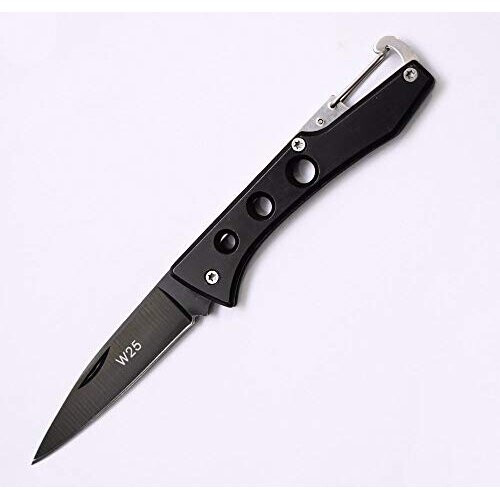 Deluxe UK Legal NonLocking EDC Folding Wharncliffe Pocket Knife with Black Steel Ambidextrous