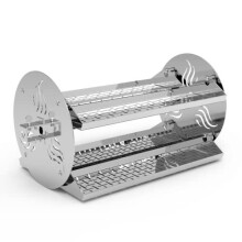 Onlyfire BRK-6026 BBQ Grill Rotating Stainless Steel Rotisserie Trays Kit with Hexagon Hole- Fits for 18" and Larger Grill