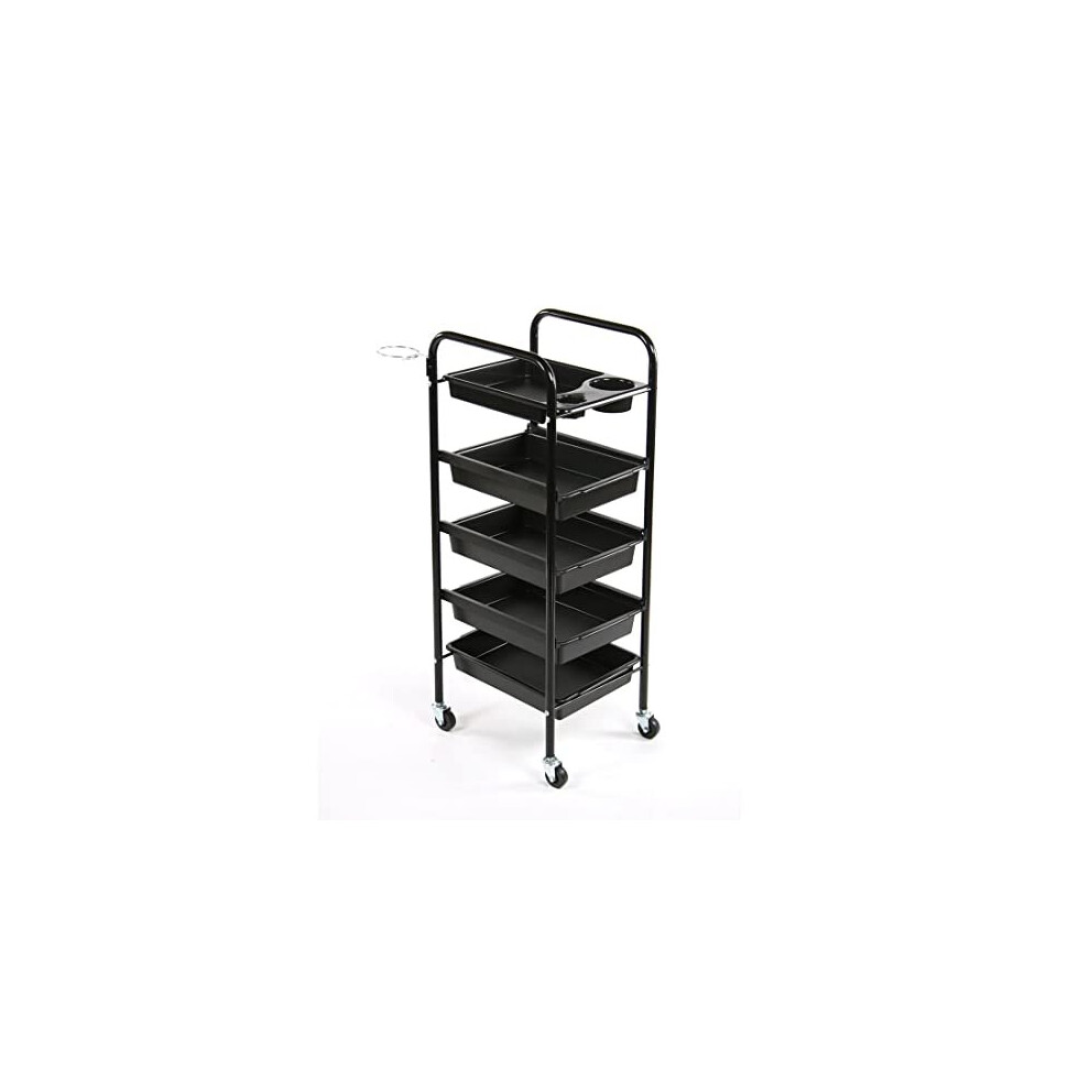 Salon Store Apollo Hairdressing Trolley Hair Salon Colouring Cart Beauty, Black