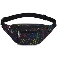 Yooluan Bumbags for Ladies PU Leather Shiny Fanny Packs for Women Waterproof Waist Bag Running walking Hiking shopping Outdoor Sport Belt Bags Money