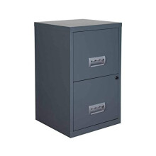 Pierre Henry Metal 2 Drawer Maxi Filing Cabinet A4 - Color: Granite
