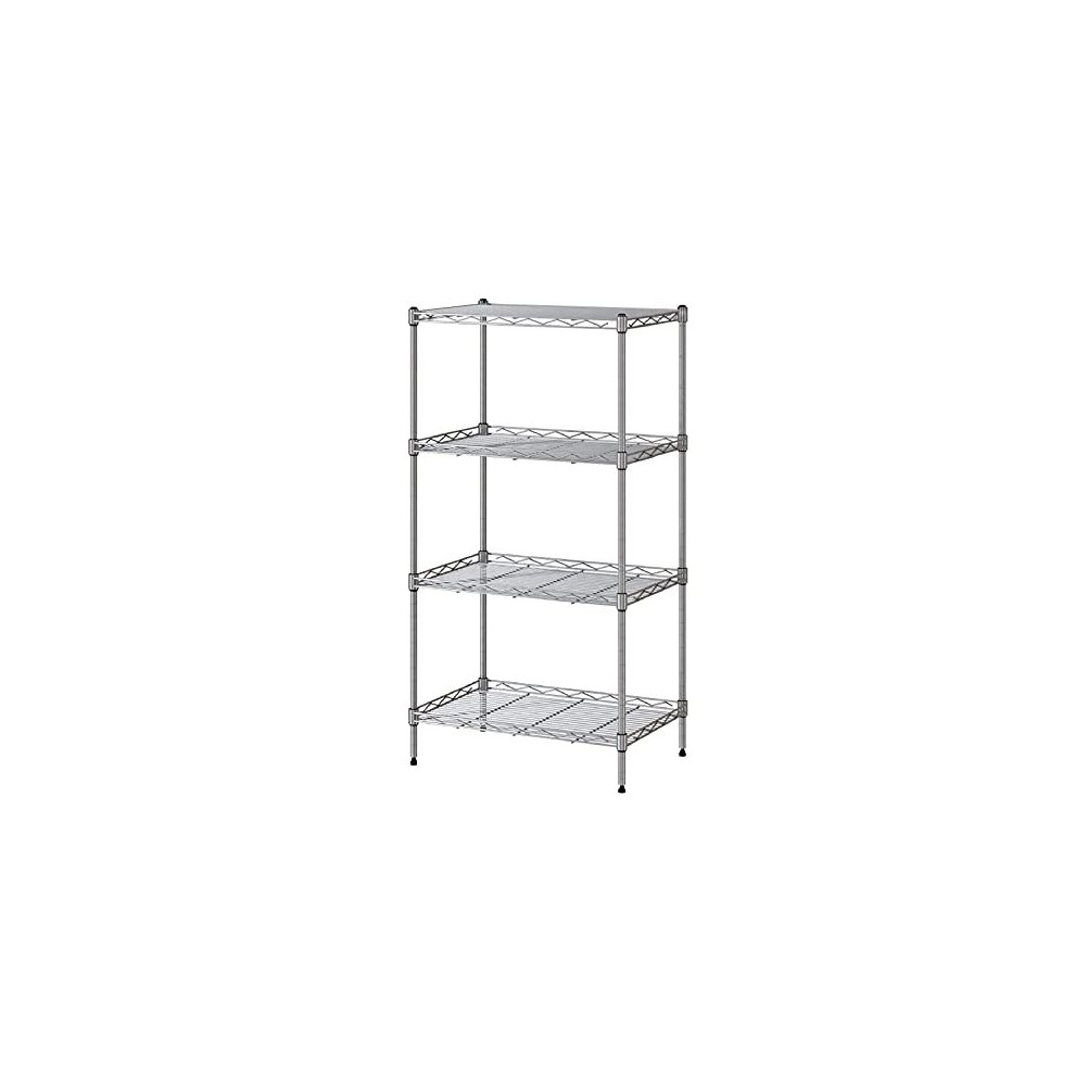 Shoze 4-Shelf Shelf Shelving Units 120x56x35cm Heavy Duty Metal Storage Shelf Multipurpose Modern Shelving Unit 50KG Max Weight for Laundry Bathroom