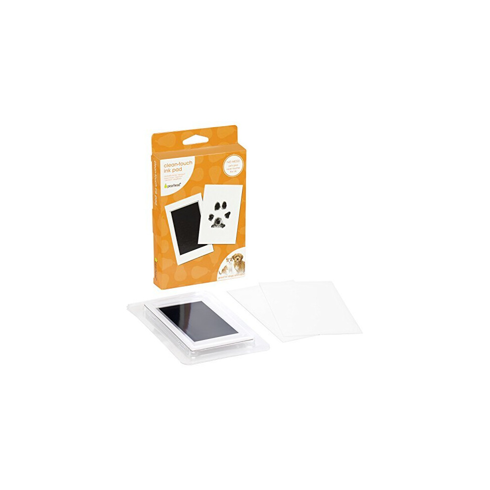 Pearhead Pet Paw Print Clean-Touch Ink Pad And Imprint Cards, Cats Or Dogs, Pet Owner, Black Pearhad