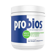Probios Vet Plus 240g Dispersible Digestive Powder Probiotic Blend Enterococcus Faecium Lactobacillus Plantarum Lactobacillus Casei 10 Million CFU/g
