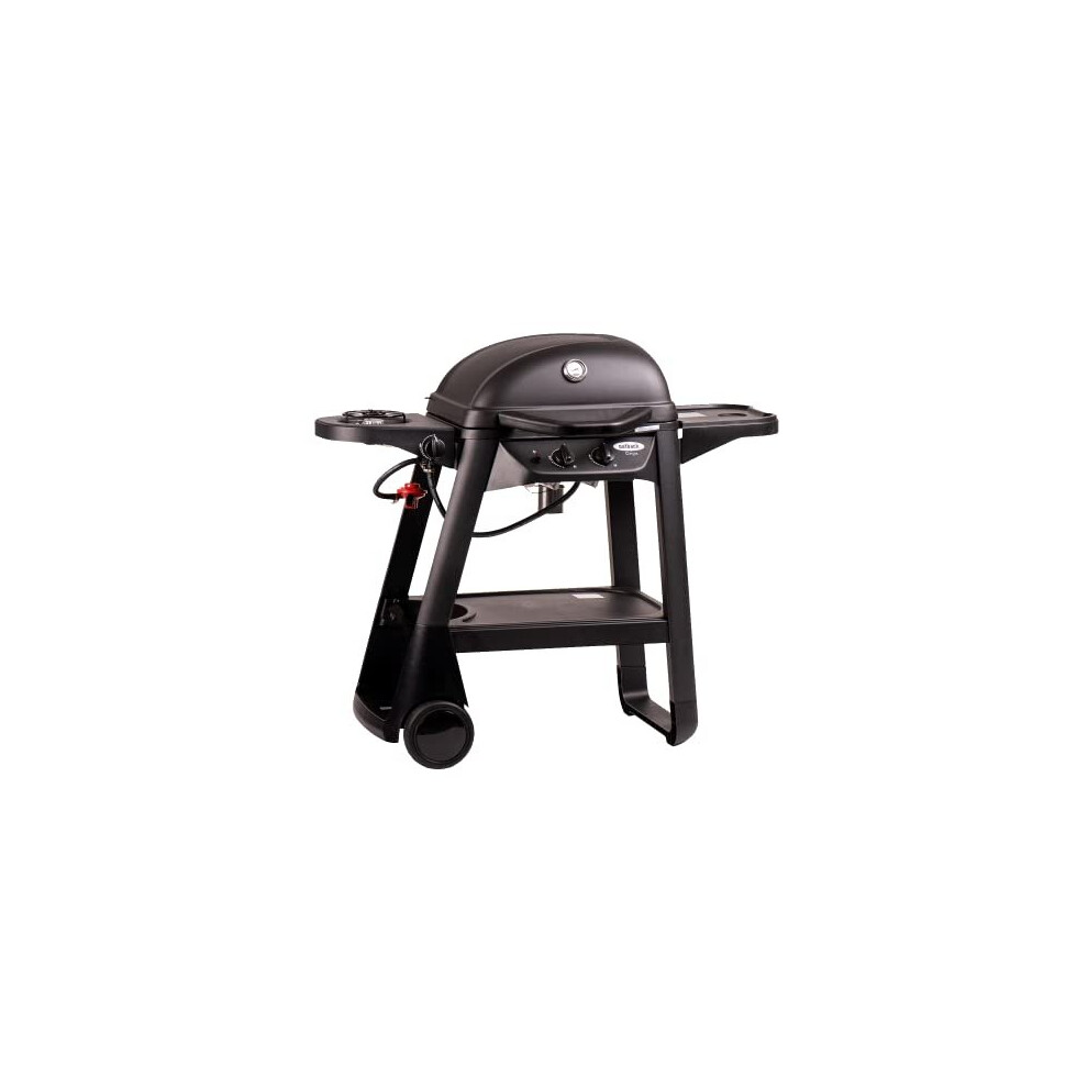 Outback Excel Onyx 2-Burner Gas Trolley BBQ with Side Burner