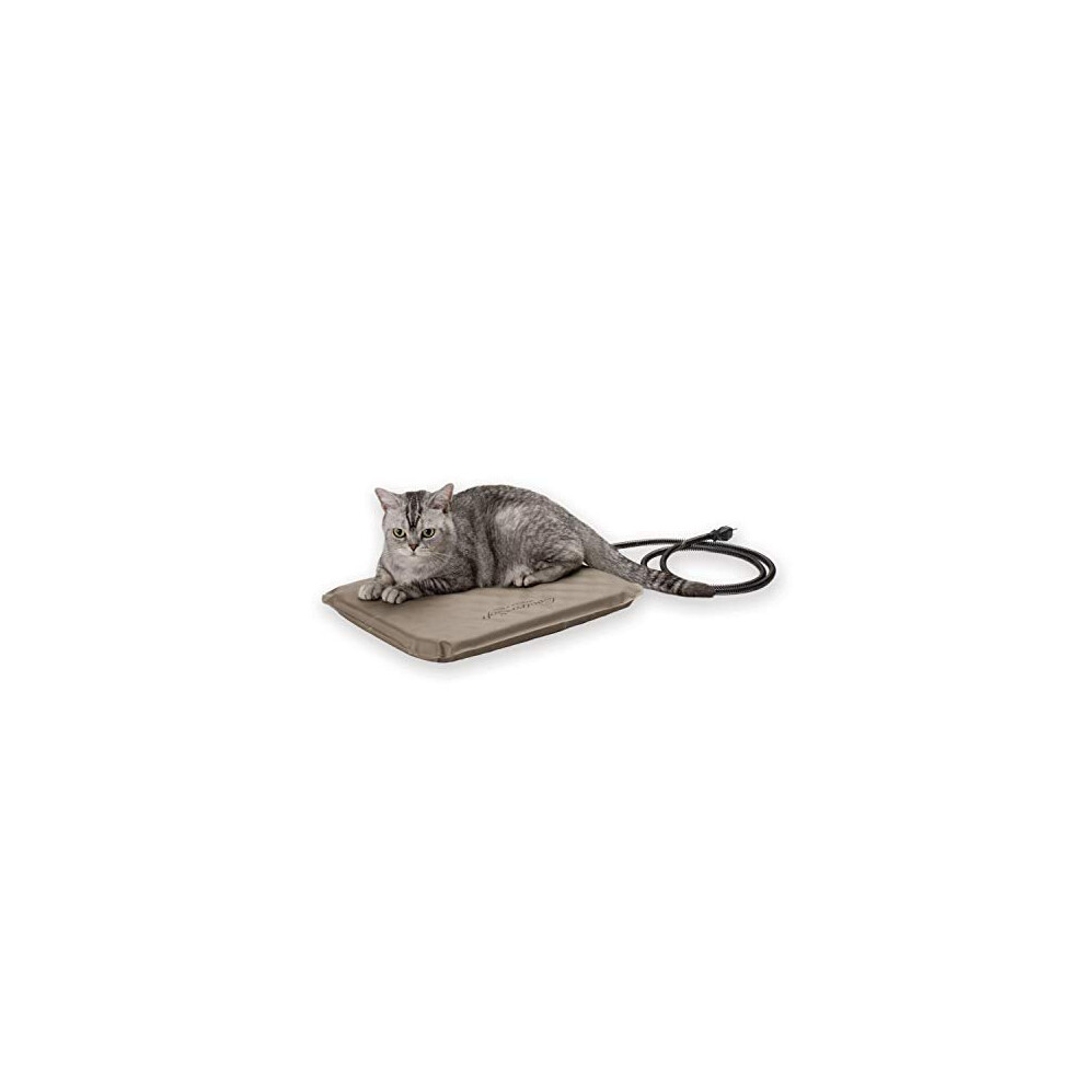 K&H Pet Products Outdoor Heated Pet Bed Tan Small 14 X 18 Inches