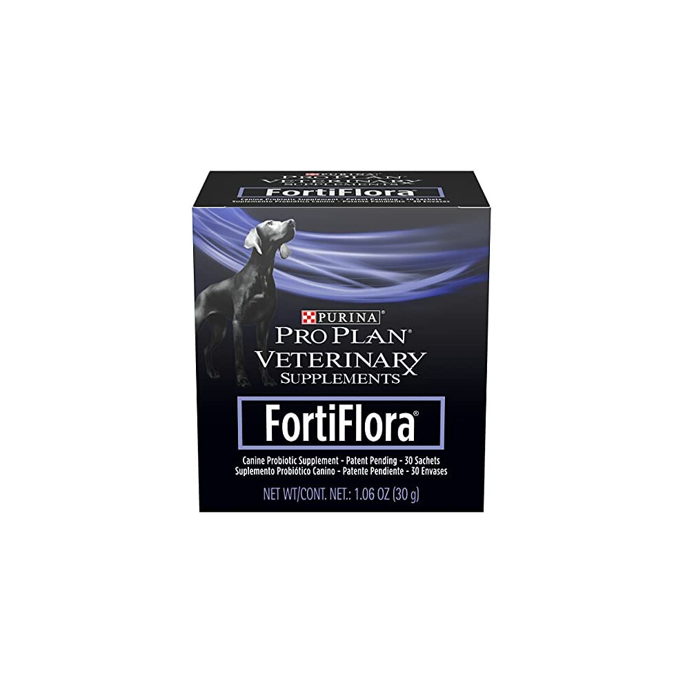 PURINA Pro Plan Veterinary Diets Probiotics Dog Supplement, Fortiflora Canine Nutritional Supplement - 30 ct. Boxes