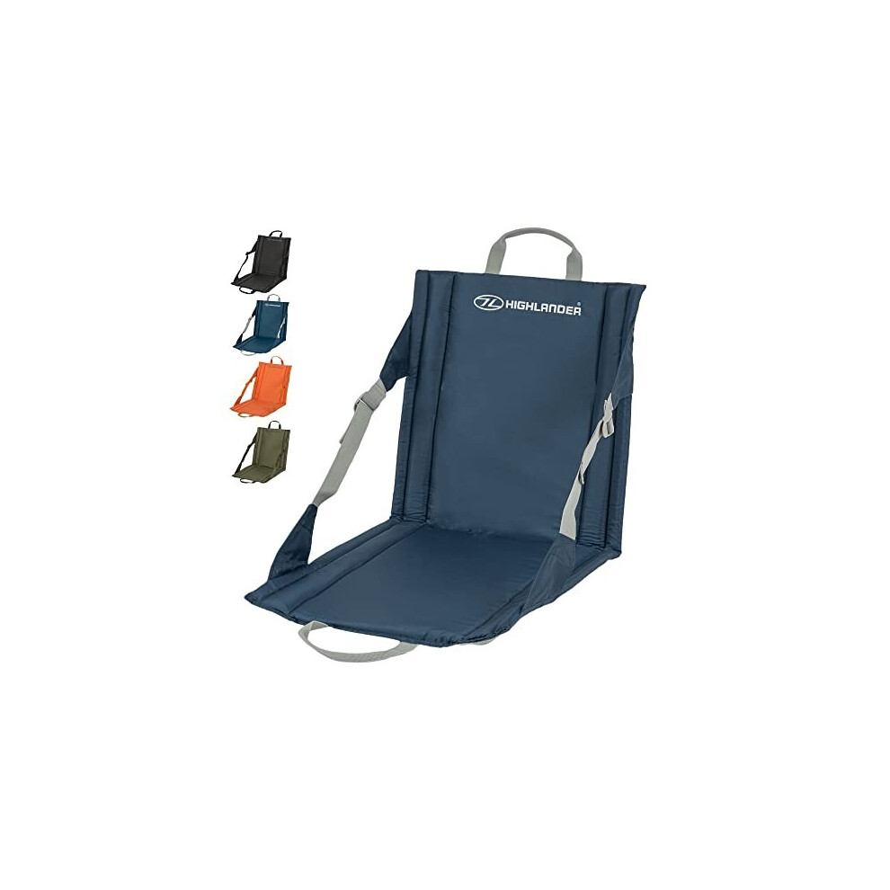 Highlander Folding Outdoor Sit Mat - Lightweight Padded Portable Stadium Seat Ideal For Walking, Picnics, Camping, Hiking Or Festivals40x38x40cmblue