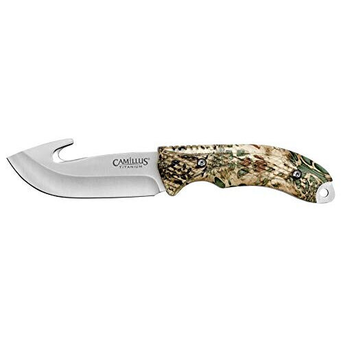 ANGLO ARMS 10.5 CAMO FIXED BLADE KNIFE WITH RUBBER HANDLE AND