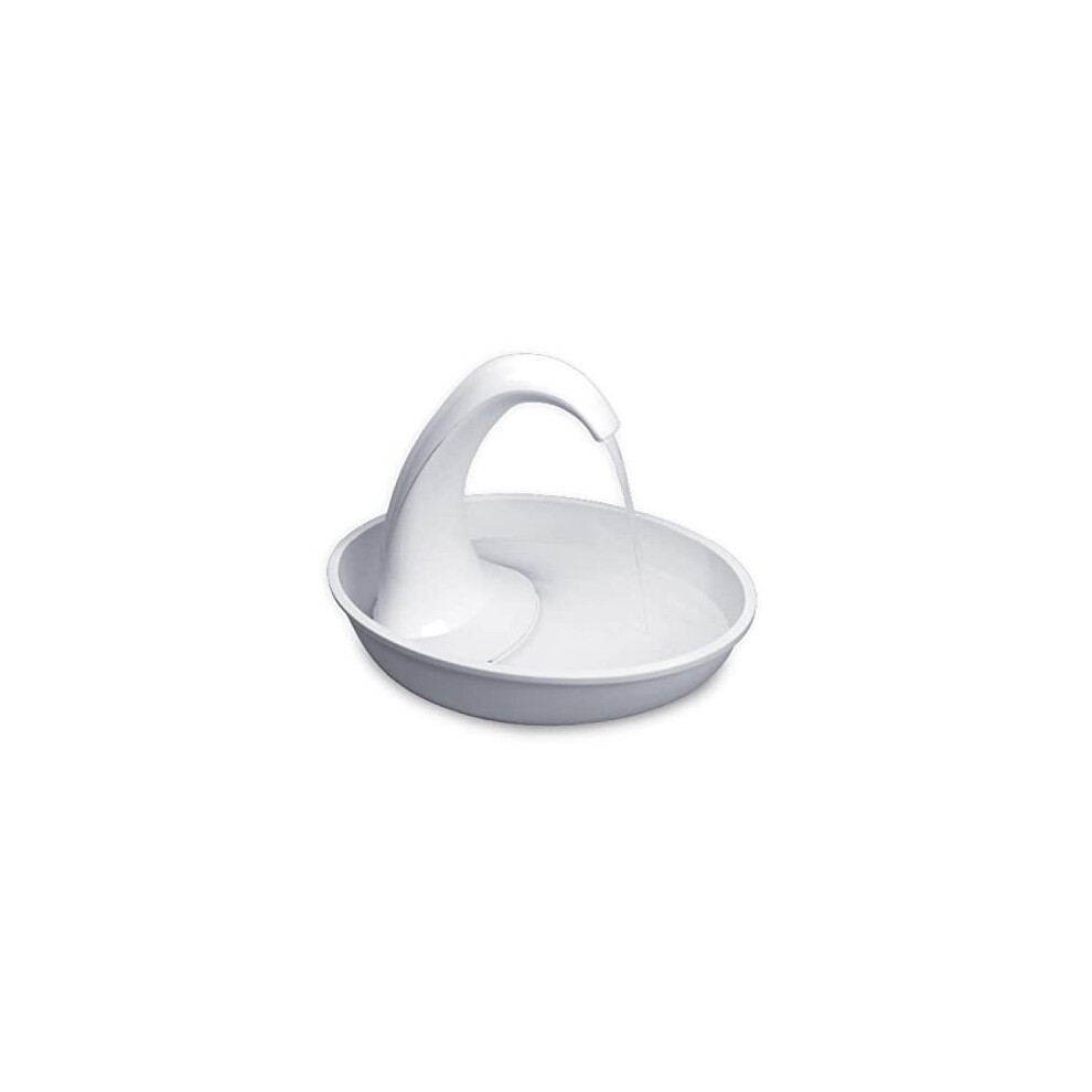 Pioneer Swan Pet Cat Dog Drinking Water Fountain Electric Filter Bowl White