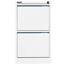 Bisley A4 Single Rail Filing Cabinet with 2 HR Drawers, Metal, 696 Traffic White, 62.2 x 41.3 x 71.1 cm