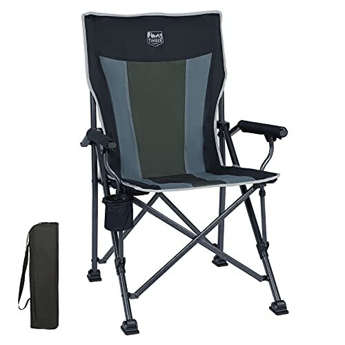 Timber Ridge Camping Folding Garden Chair Heavy Duty Ergonomic High