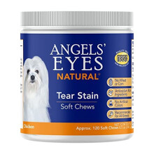 Angel's Eyes Natural Tear Stain Prevention Soft Chews for Dogs - 120 Count, Chicken Formula (AENSC120D)