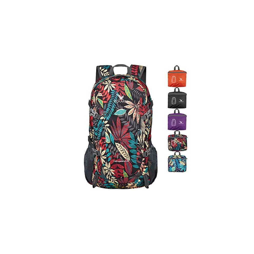 POKARLA Lightweight Packable Backpack 40L Hiking Daypack Walking Rucksack Foldable Camping Sports Outdoor Carry On Knapsack for Women Men