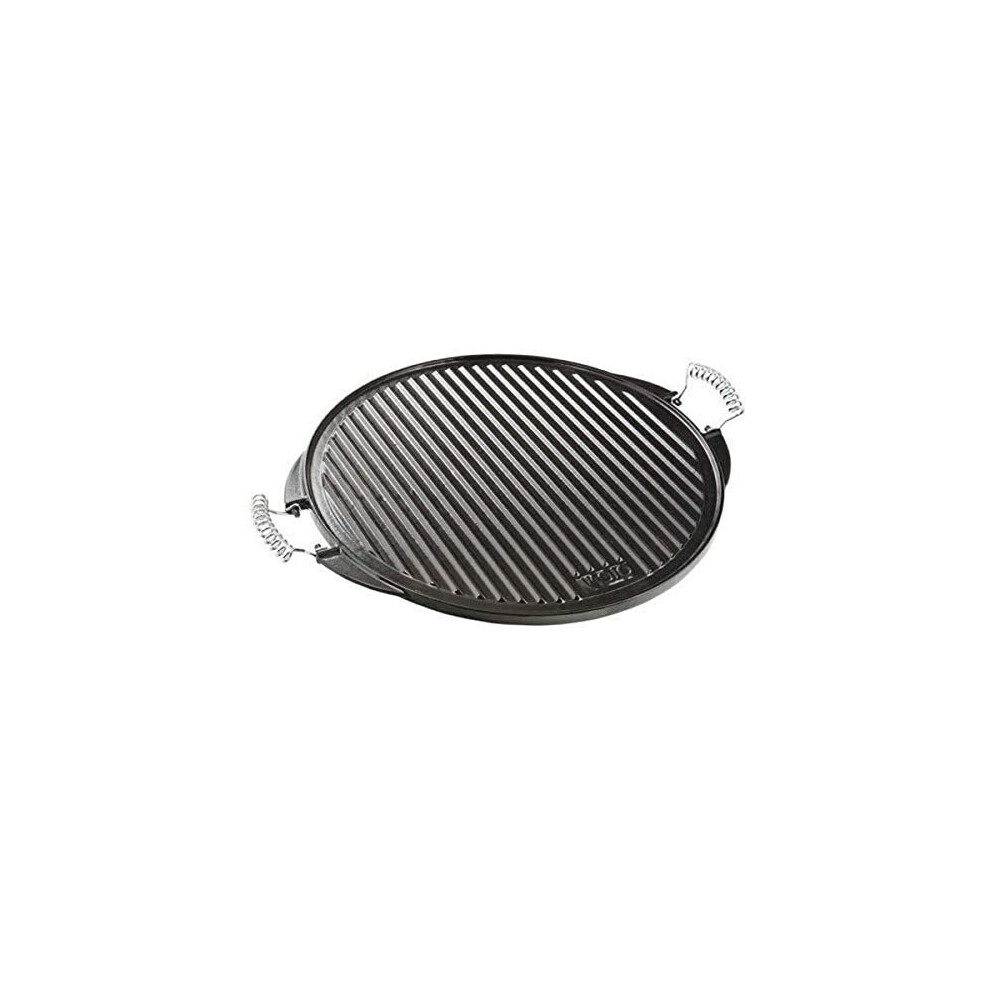 Vaello La Valenciana 3832 Enamelled Cast Iron Griddle Round Plate, 32 cm, Black