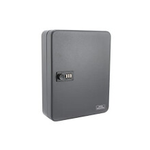 Burg Wachter KC36C Wall Mountable Combination Cabinet with 36 Hooks-Matt Black-with Coloured Key Tags