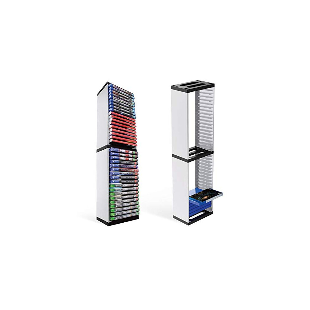 Games Storage Tower for PS5, Game Disks Storage Tower Holder Stand, Stores 36 PS5 Games or Blu Ray Disks