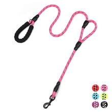 Pioneer Petcore Rope Dog Leash 6ft Long,Traffic Padded Two Handle,Heavy Duty,Reflective Double Handles Lead for Control Safety Training,Leashes for